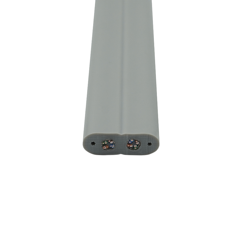 강철 와이어 및 2개의 Cat6 패치 케이블이 포함된 엘리베이터 플랫 케이블