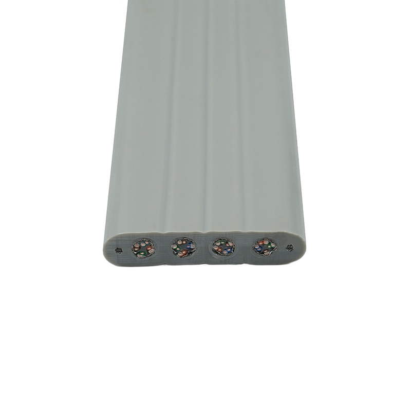 강철 와이어 및 4개의 Cat6 패치 케이블이 포함된 엘리베이터 플랫 케이블