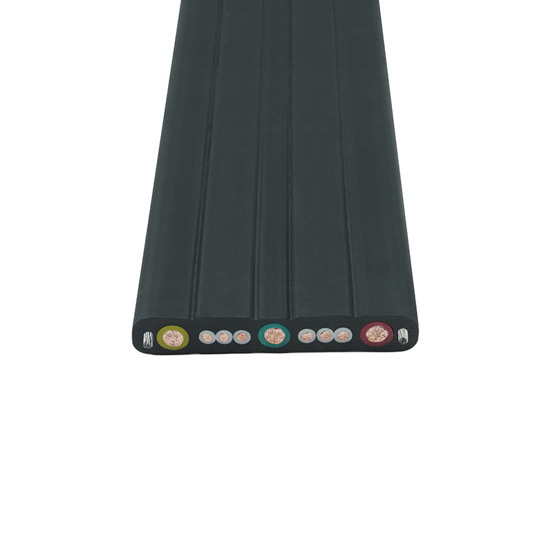 강철 와이어가 있는 복합 외장 크레인 이동 평면 케이블