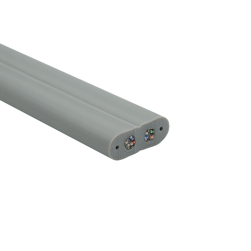 강철 와이어 및 2개의 Cat6 패치 케이블이 포함된 엘리베이터 플랫 케이블