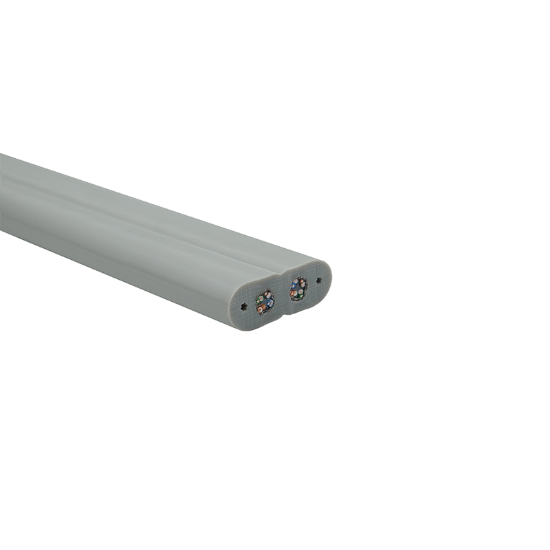 강철 와이어 및 2개의 Cat6 패치 케이블이 포함된 엘리베이터 플랫 케이블