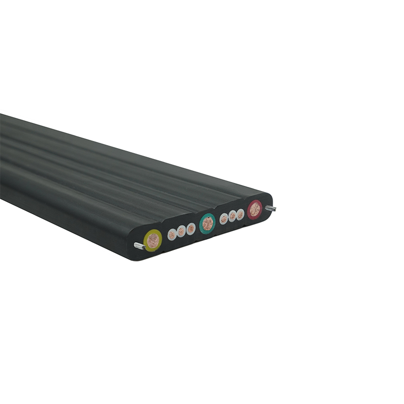 강철 와이어가 있는 복합 외장 크레인 이동 평면 케이블